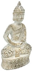 Decorazione BUDDHA MEDITANTE ORO CEMENTO 26X14,5 H47 in cemento H