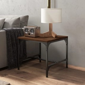 Tavolino da salotto rovere marrone 40x40x35cm legno multistrato