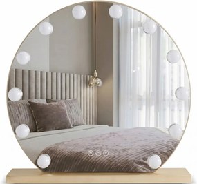 Specchio LED HOLLYWOOD L. Gold 50 cm