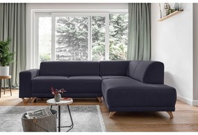 Divano angolare color antracite allungabile e con contenitore (penisola a destra/a L) Classy Sophie – Miuform