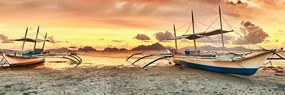 Stampa su tela – Barche al tramonto