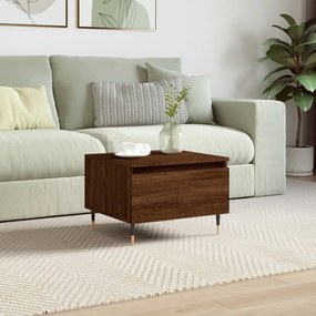 Tavolino Da Salotto Rovere Marrone 50x46x35cm Legno Multistrato /