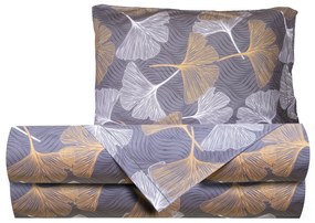 Completo letto singolo foglie ginkgo oro SmartDecoHome