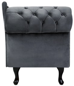 Chaise longue sinistra in velluto grigio NIMES Beliani