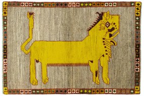 Gabbeh Tappeto persiano 100 x 150 Beige (Iran) Annodato A Mano