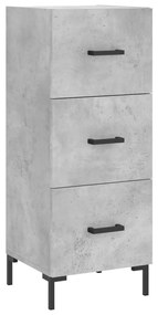 Credenza Grigio Cemento 34,5x34x180 cm in Legno Multistrato