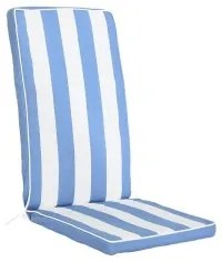 Cuscino per sedie DKD Home Decor Bianco Blu cielo 42 x 4 x 115 cm