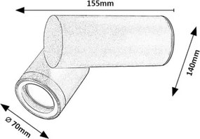 Rabalux 77110 - Applique da esterno ENOL 1xGU10/35W/230V IP44