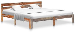 Giroletto Senza Materasso İn Legno Massello 200x200 Cm /