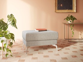 Star Pouf con piedini alti in microfibra impermeabile T11 grigio chiaro