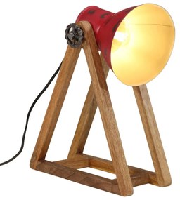 Lampada Da Scrivania 25 W Rosso Anticato 30x17x40 Cm E27 /