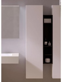 Colonna per mobile bagno Barrik 1 anta P 22 x L 35 x H 150 cm bianco matt