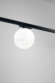 Plafoniera in vetro opale nero binario d.23cm led 24w 3000k cri?82 ...