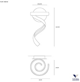 Flame applique Ø16 12w 3000k - 4000k