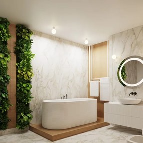 Sollux SL.1707 - Applique da bagno HALO 1xG9/8W/230V IP44 bianco