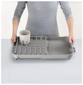 Scolapiatti regolabile grigio in plastica 34x37 cm Duo - Joseph Joseph