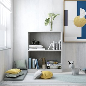 Libreria Grigio Cemento 60x24x76 Cm İn Legno Multistrato /