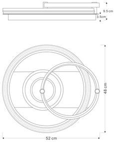 Globo 48459-46 - Plafoniera LED dimmerabile ANI LED/46W/230V 2700-6000K+telecomando