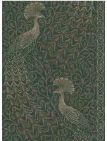 Cole & Son Carta da parati Pavo Parade - Metallic Gilver on Racing Car Green