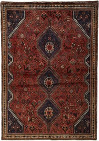 Shiraz Tappeto persiano 200 x 140 Rosso (Iran) Annodato A Mano