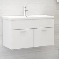 Mobile da Bagno con Lavabo Integrato Bianco in Truciolato 3071279