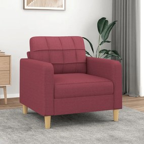 Poltrona Rosso Vino 60 Cm İn Tessuto /