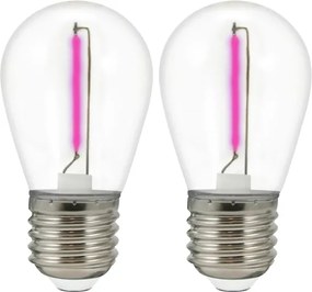 SET 2x Lampadina LED PARTY E27/0,3W/36V viola