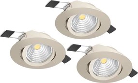 Eglo 902282 - Set 3x LED dimmerabile da incasso SALICETO LED/6,4 W/230 V Ø 8,8 cm cromo