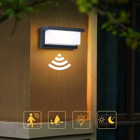 Brilagi-LED Applique da esterno con sensore BRICKY LED/12W/230V antracite IP54