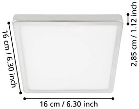 Eglo 900649 - Plafoniera LED da soffitto per bagno FUEVA LED/11W/230V IP44 cromo