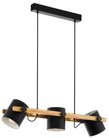 Eglo 43045 - Lampadario a sospensione con filo HORNWOOD 3xE27/60W/230V