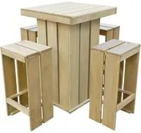 Set da Pranzo da Giardino 5 pz in Legno di Pino Impregnato 43263