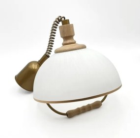 Lampadario regolabile RAMONA 1xE27/60W/230V marrone/bianco/rovere