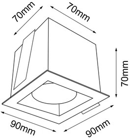 Brosline 3033 - Faretto da incasso CAGE 1xGU10/10W/230V bianco