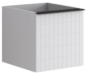 Struttura semi colonna da bagno Pixel2 cassetti laccato opaco bianco L 40 x H 40 x P 45.5 cm