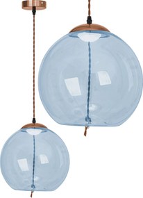 Lampada LED Da Soffitto Pensile Di Vetro Blu APP445-CP