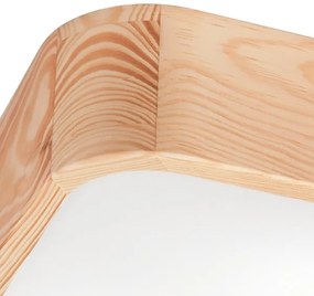 Plafoniera NATURAL SQUARE 2xE27/15W/230V 35x35 cm pino