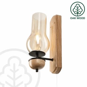 Brilagi - LED Applique COTTAGE 1xE14/40W/230V quercia/marrone