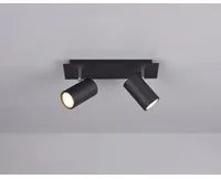 Plafoniera 2 Faretti Spot Orientabili Marley Nero Trio Lighting