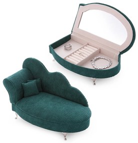 Divanetto portagioie verde 26x12,5x17 cm