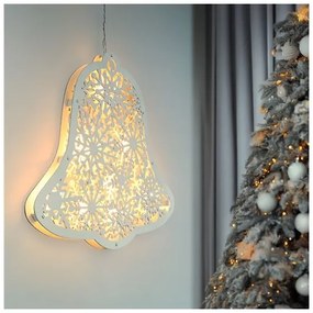 Solight 1V296 - Campanella decorativa natalizia a LED 9xLED/2xAA, bianco caldo