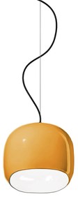 Sospensione Piccola Vintage Decò Ayrton Ceramica Giallo 1 Luce E27