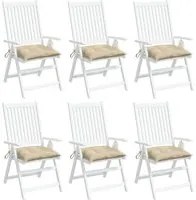 Cuscini per Pallet 6 pz Beige 50x50x7 cm Tessuto Oxford 361518