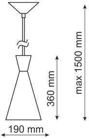 Lampadario MODERN 1C 1xE27/20W/230V