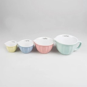 Set di 4 misurini in gres Retro - Sass &amp; Belle