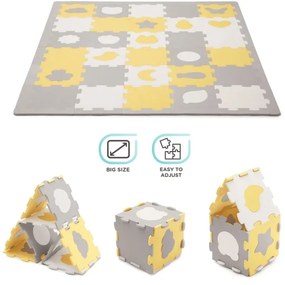 KINDERKRAFT select - Puzzle in schiuma LUNO 30 pezzi grigio/giallo