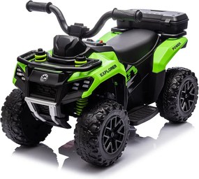 Quad Elettrico per Bambini Safari 6V con Bauletto Posteriore Verde...