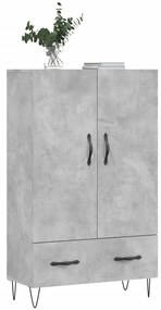 Credenza grigio cemento 69,5x31x115 cm in legno multistrato