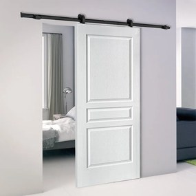 Porta scorrevole Chelsea in mdf bianco, L 93 x H 215 cm, con binario Loft Reversibile
