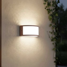 Applique Moon Design Curvo - E27 Corten - Mattone IP65 per Esterni Base E27